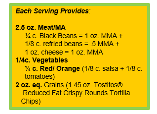 7 layer dip with TOSTITOS® Whole Grain Rich Crispy Round Tortilla Chips.png