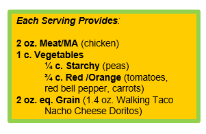 Bang Bang Chicken with DORITOS® Walking Taco Reduced Fat Nachos Cheese Flavored Tortilla Chips