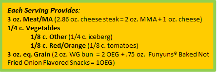 Philly Cheesesteak Sloppy Joe with FUNYUNS® Baked Not Fried Onion Flavored Snacks