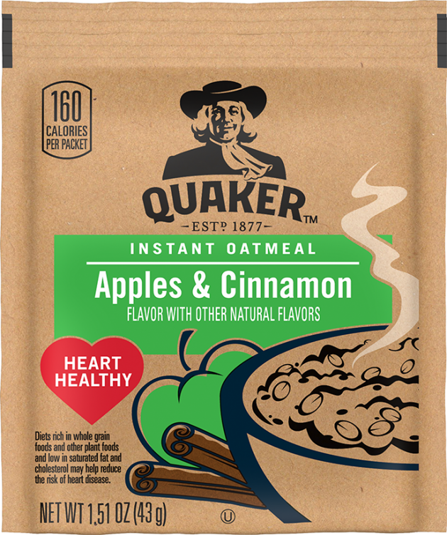 Quaker® Instant Oatmeal Apples & Cinnamon - 1.51oz.