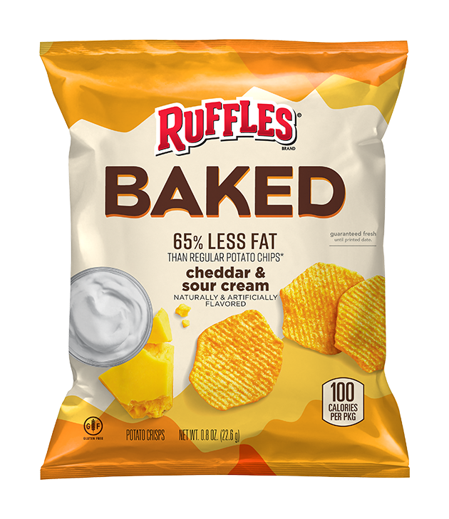 Ruffles® Baked Cheddar & Sour Cream Flavored Potato Crisps - .8oz.